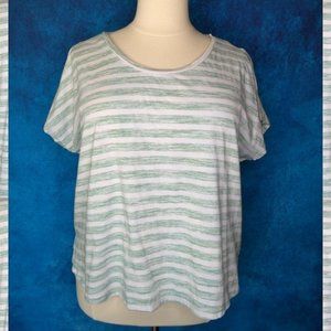 Avenue Split Sleeve Striped Green Tee Size 22/24 FINAL PRICE